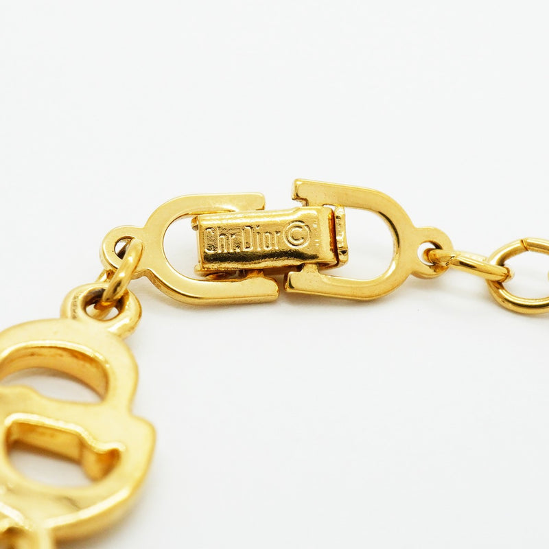 【6jfb0355-k】クリスチャンディオール ブレスレット CDロゴ GPメッキ ゴールド【中古】レディース