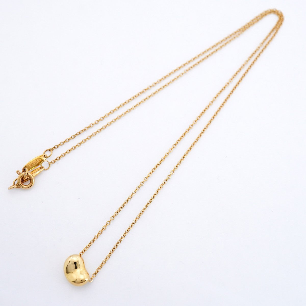 【6jfb0357】ティファニー ネックレス ビーン K18YG イエローゴールド【中古】レディース