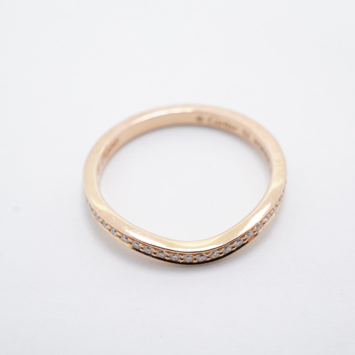 【6jfb0364】カルティエ リング バレリーナ ハーフエタニティ K18PG ピンクゴールド ダイヤモンド ＃52【中古】レディース