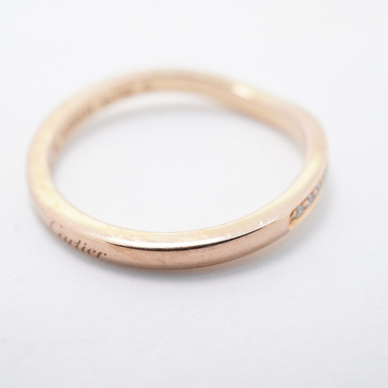【6jfb0364】カルティエ リング バレリーナ ハーフエタニティ K18PG ピンクゴールド ダイヤモンド ＃52【中古】レディース