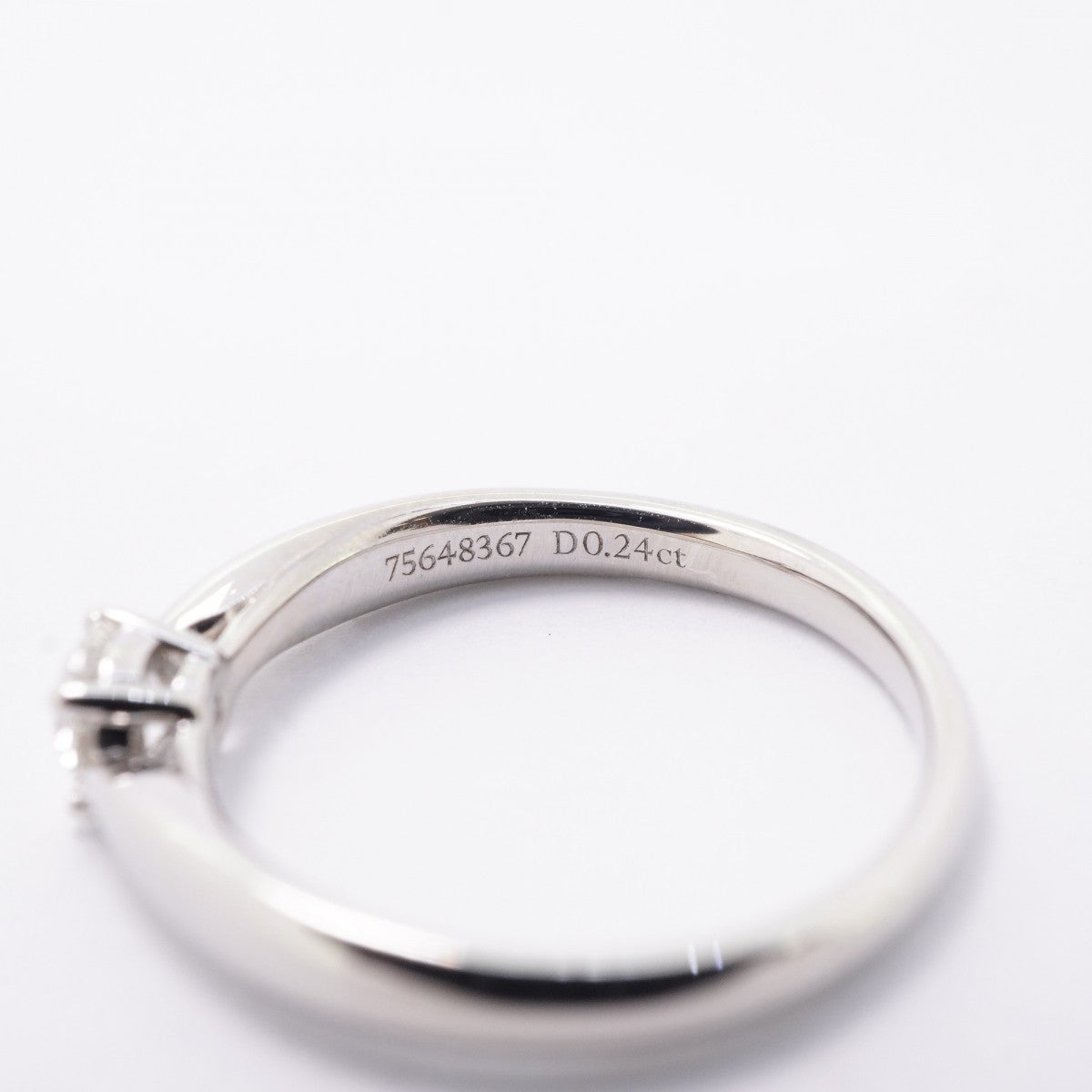 【6jfb0367】ティファニー リング ハーモニー 1PD Pt950 プラチナ ダイヤモンド 0.24ct 7.5号【中古】レディース