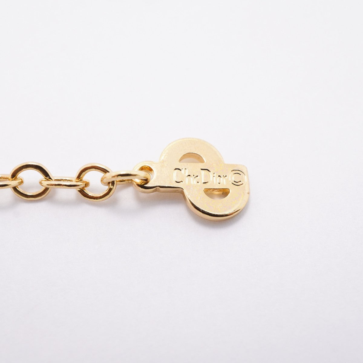 【6jfb0369-k】クリスチャンディオール ネックレス CDロゴ GPメッキ ゴールド【中古】レディース