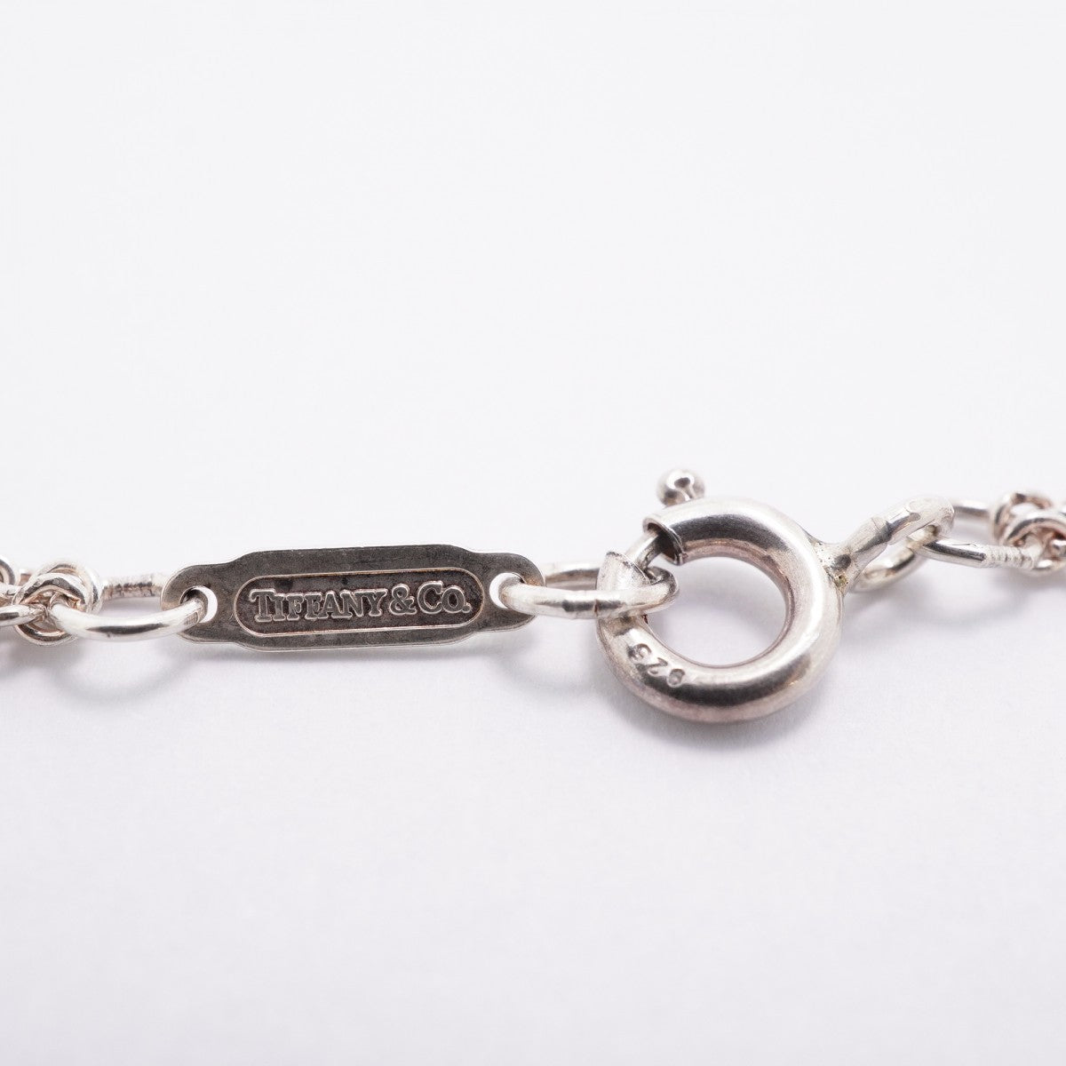 【6jfb0370-k】ティファニー ネックレス インフィニティ ダブルチェーン シルバー925【中古】レディース