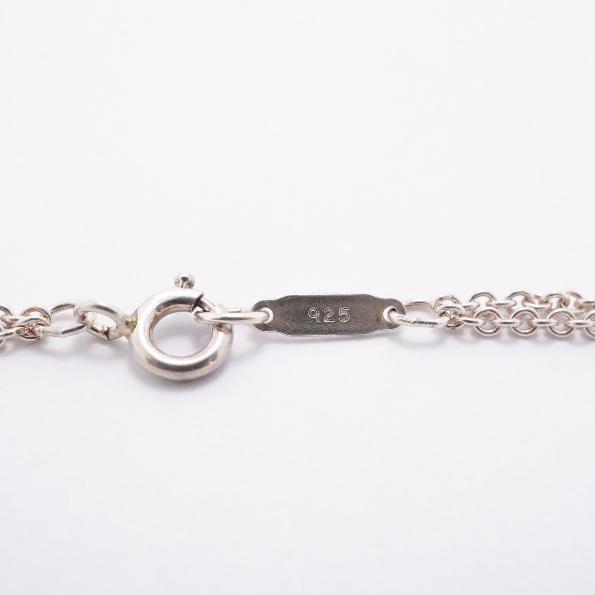 【6jfb0370-k】ティファニー ネックレス インフィニティ ダブルチェーン シルバー925【中古】レディース