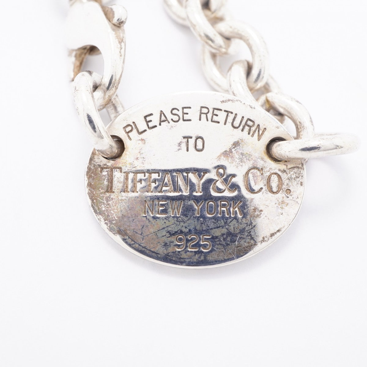 【6jfb0371-k】ティファニー ネックレス リターントゥ オーバル シルバー925【中古】レディース
