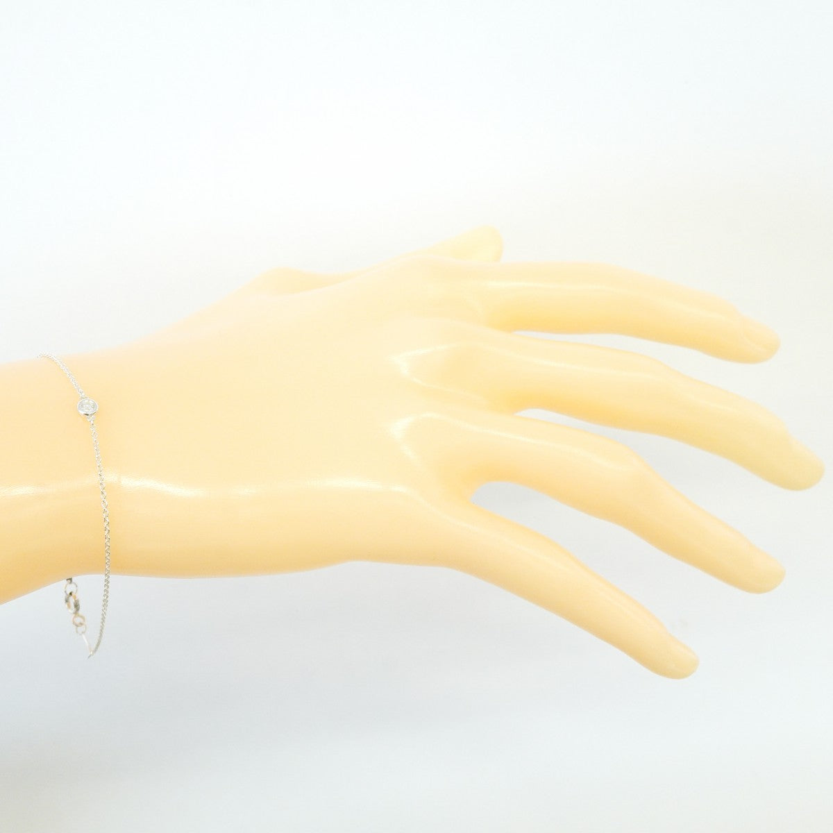 【6jfb0372-k】ティファニー ブレスレット バイザヤード 1PD シルバー925 ダイヤモンド【中古】レディース