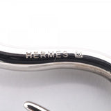 【6jfb0383-k】エルメス ブレスレット ジャンボフック GPメッキ レザー シルバー ブラウン【中古】レディース
