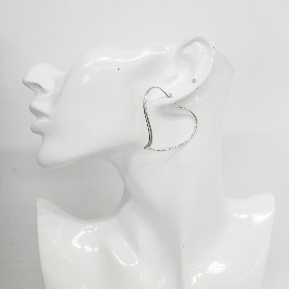 【6jfb0384-k】ティファニー ピアス オープンハート フープ シルバー925【中古】レディース