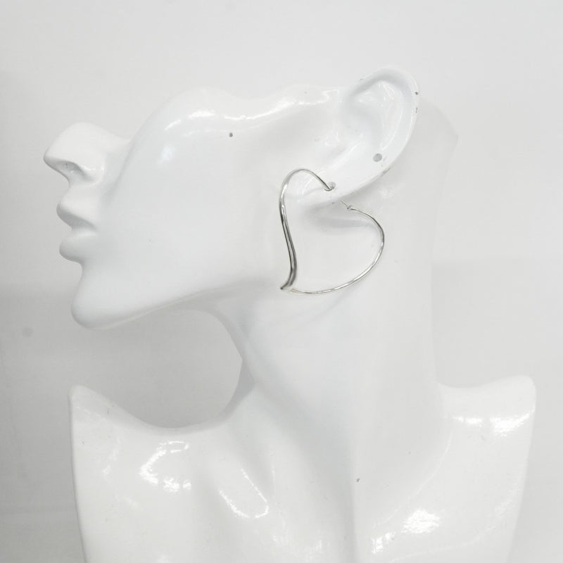 【6jfb0384-k】ティファニー ピアス オープンハート フープ シルバー925【中古】レディース