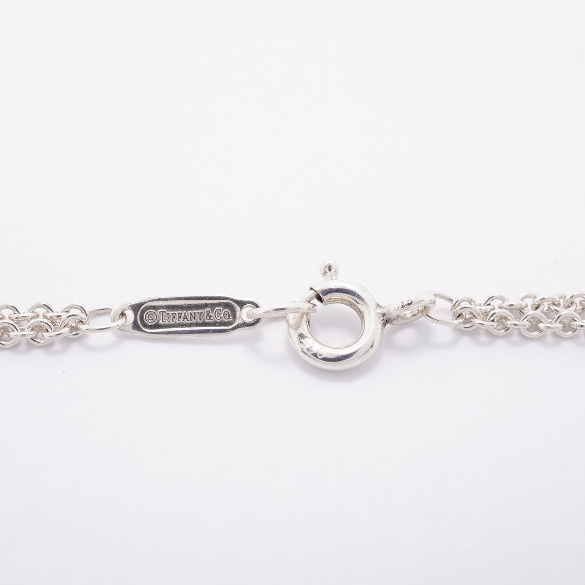 【6jfb0387-k】ティファニー ネックレス インフィニティ ダブルチェーン シルバー925【中古】レディース