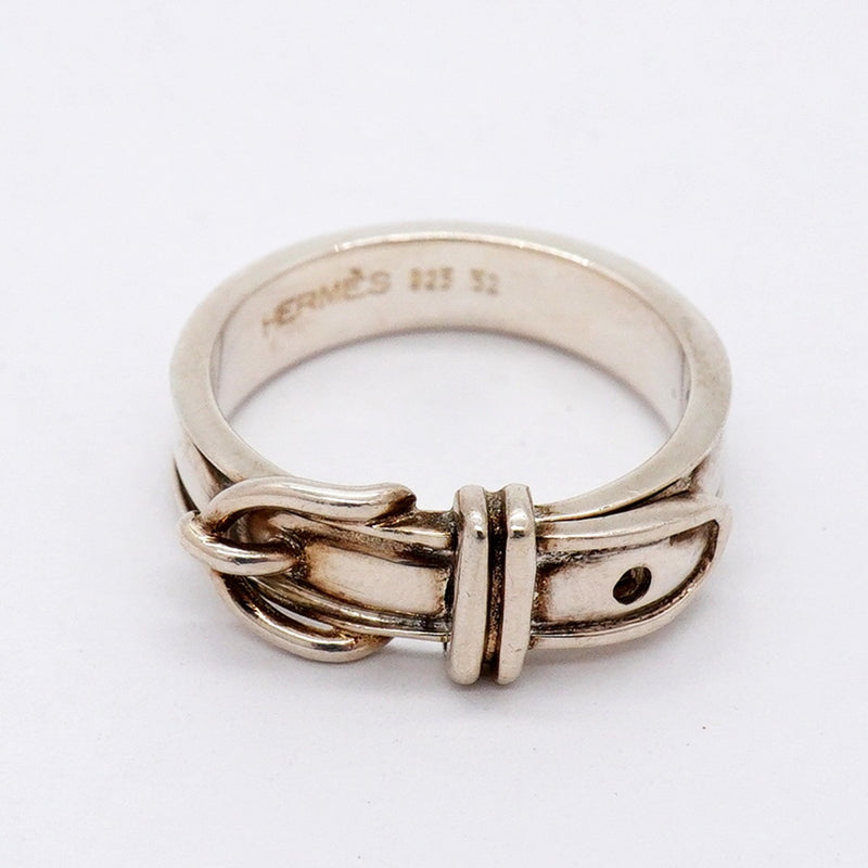 【6jfb0391-k】エルメス リング サンチュール シルバー925 ＃52【中古】レディース