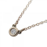 【6jfb0395-k】ティファニー ネックレス バイザヤード 1PD シルバー925 ダイヤモンド【中古】レディース