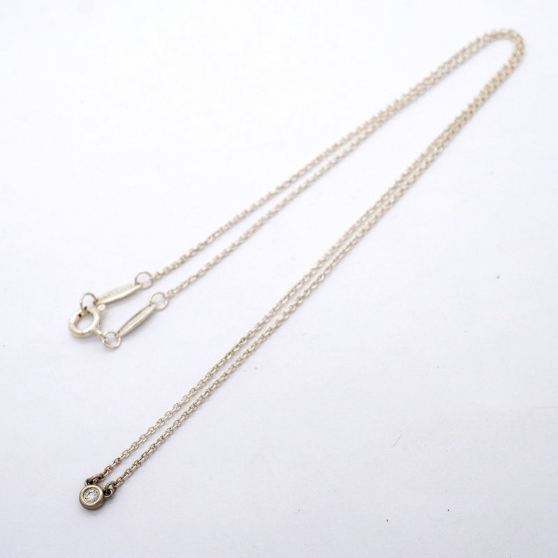 【6jfb0395-k】ティファニー ネックレス バイザヤード 1PD シルバー925 ダイヤモンド【中古】レディース