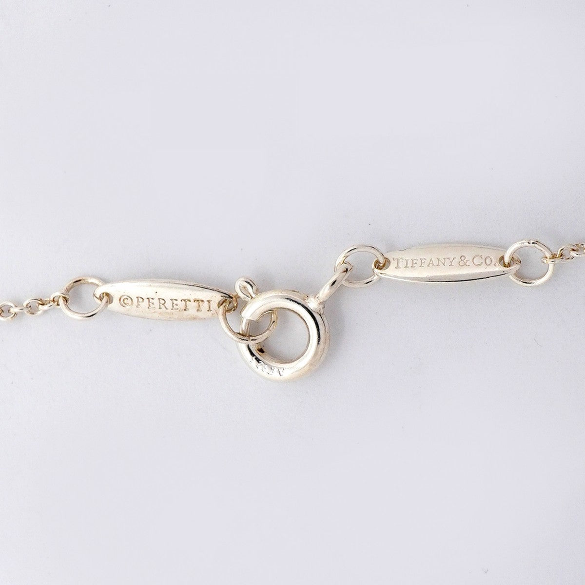 【6jfb0395-k】ティファニー ネックレス バイザヤード 1PD シルバー925 ダイヤモンド【中古】レディース