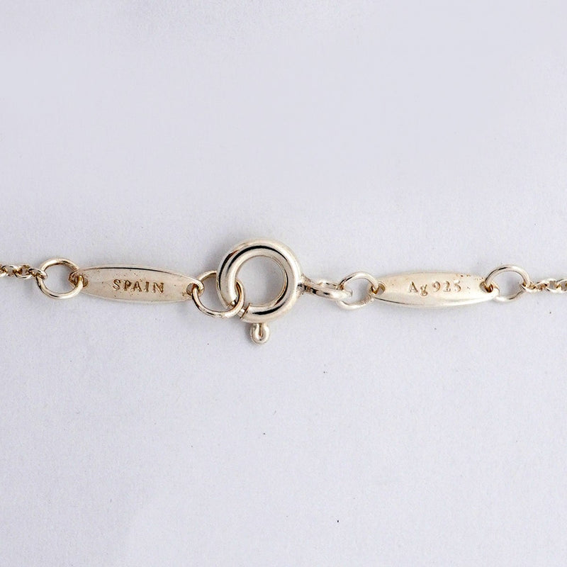 【6jfb0395-k】ティファニー ネックレス バイザヤード 1PD シルバー925 ダイヤモンド【中古】レディース