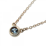 【6jfb0402-k】ティファニー ネックレス バイザヤード シルバー925 アクアマリン【中古】レディース