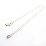 【6jfb0402-k】ティファニー ネックレス バイザヤード シルバー925 アクアマリン【中古】レディース