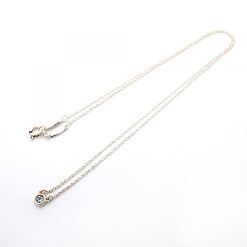 【6jfb0402-k】ティファニー ネックレス バイザヤード シルバー925 アクアマリン【中古】レディース