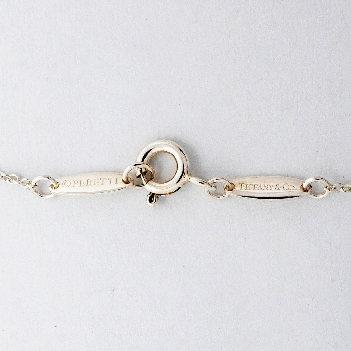 【6jfb0402-k】ティファニー ネックレス バイザヤード シルバー925 アクアマリン【中古】レディース