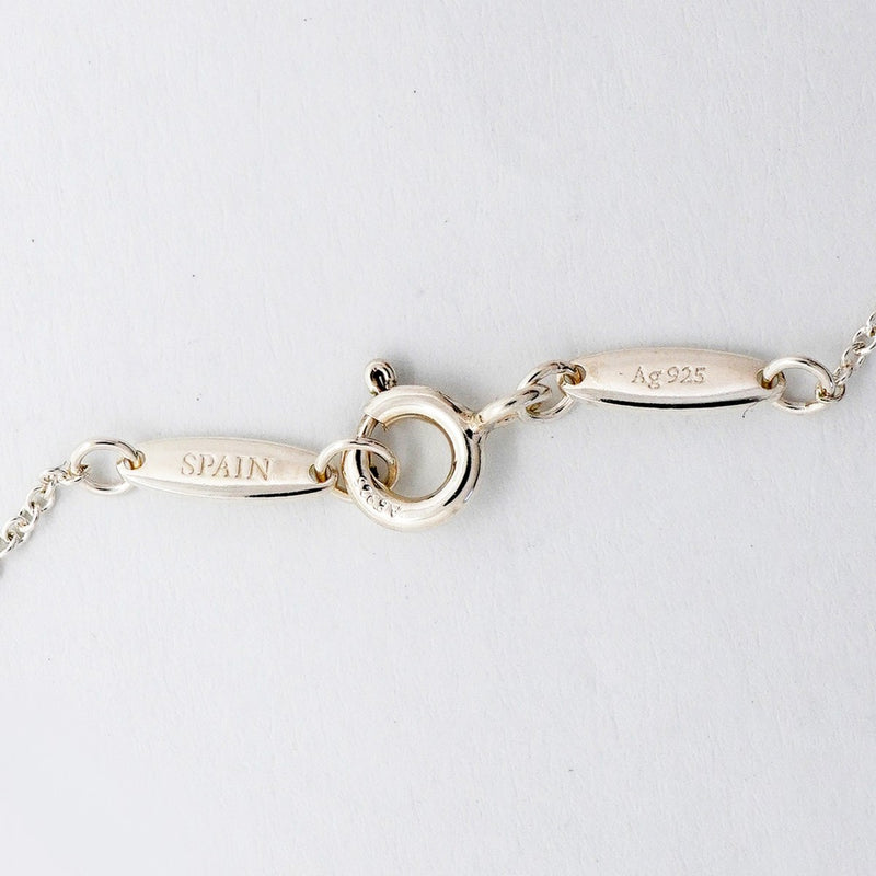 【6jfb0402-k】ティファニー ネックレス バイザヤード シルバー925 アクアマリン【中古】レディース