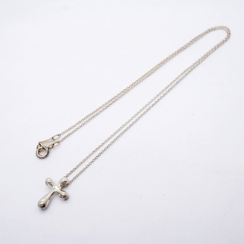 【6jfb0411】ティファニー ネックレス スモールクロス シルバー925【中古】レディース