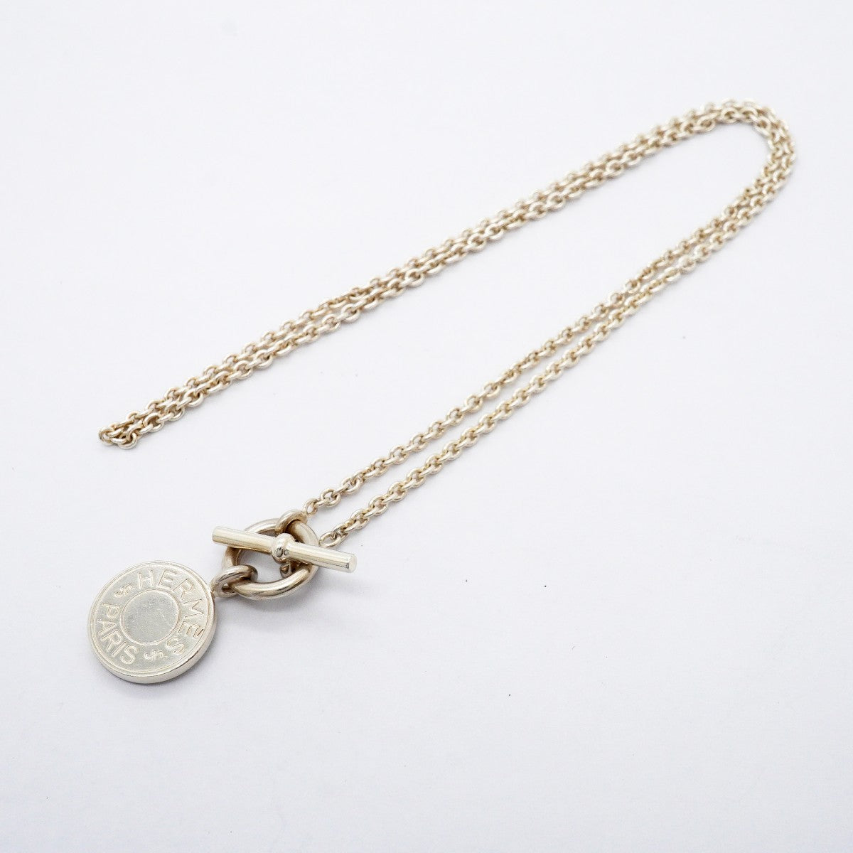 【6jfb0415】エルメス ネックレス セリエ アミュレット シルバー925【中古】レディース