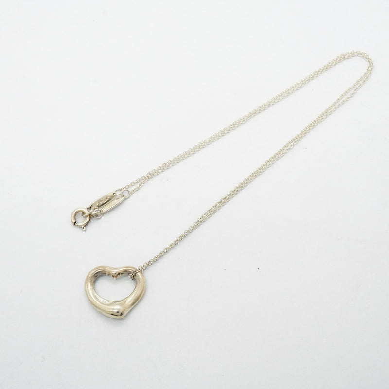 【6jfb0424】ティファニー ネックレス オープンハート シルバー925【中古】レディース