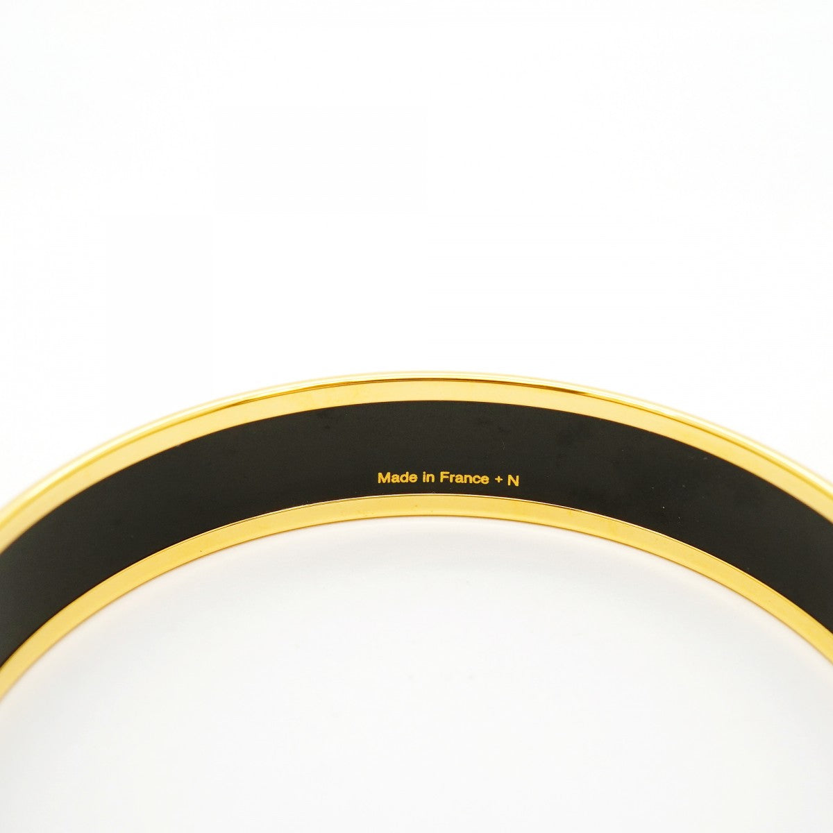 【6jfb0426】エルメス バングル エマイユPM カレーシュ GPメッキ 七宝焼き ゴールド レッド【中古】レディース