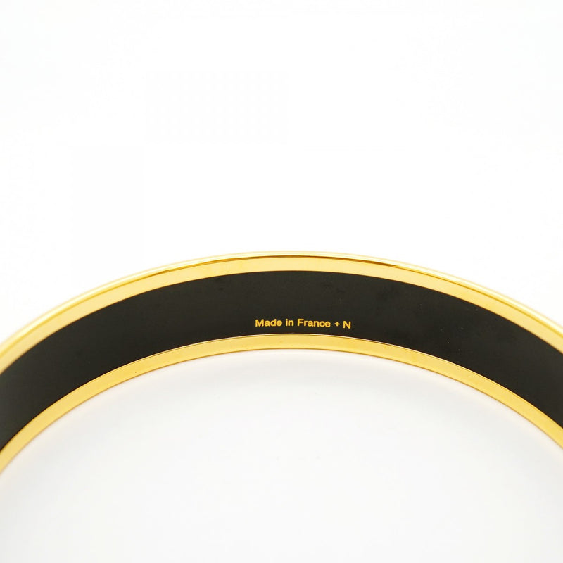 【6jfb0426】エルメス バングル エマイユPM カレーシュ GPメッキ 七宝焼き ゴールド レッド【中古】レディース