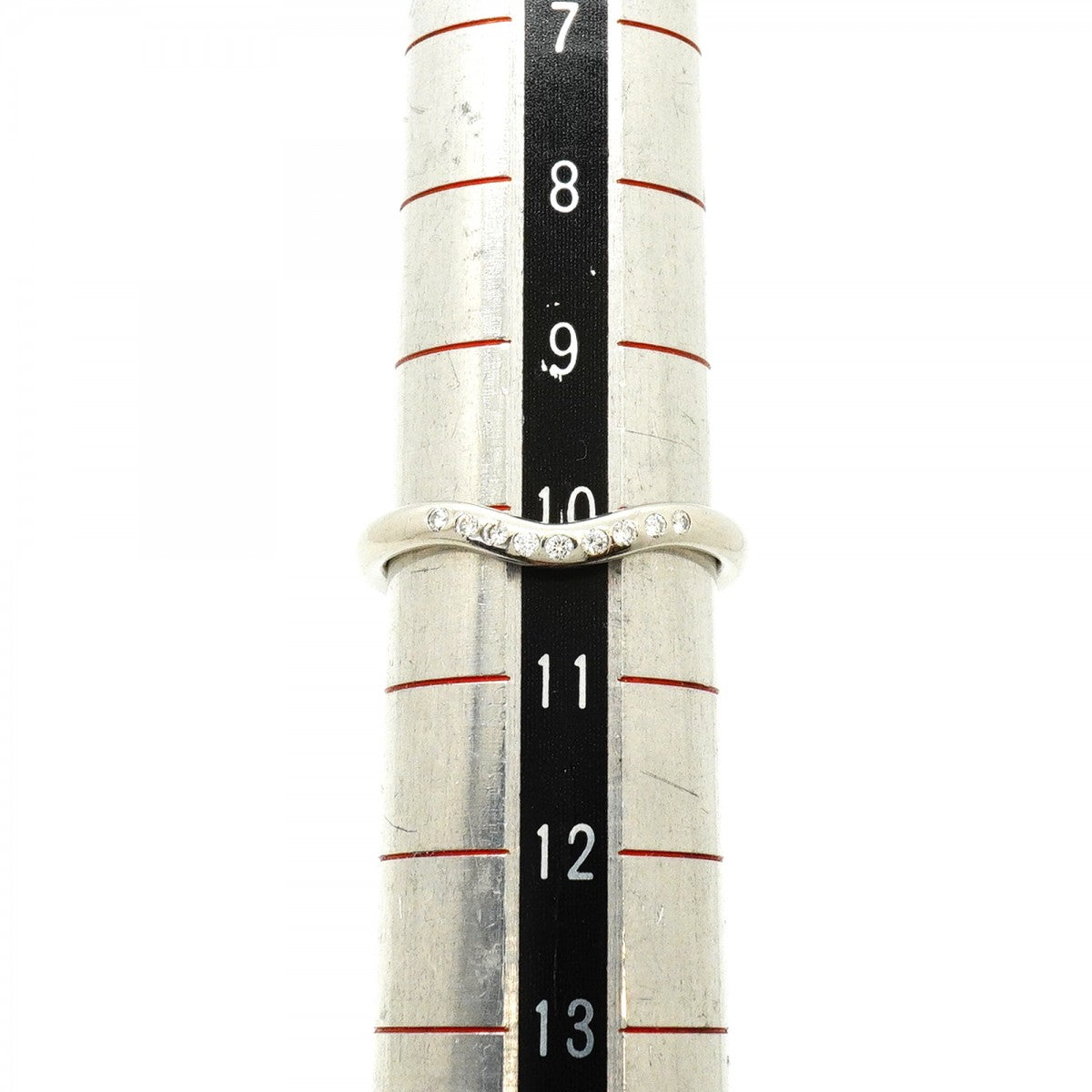【6jfb0430】ティファニー リング カーブドバンド Pt950 プラチナ ダイヤモンド 10号【中古】レディース