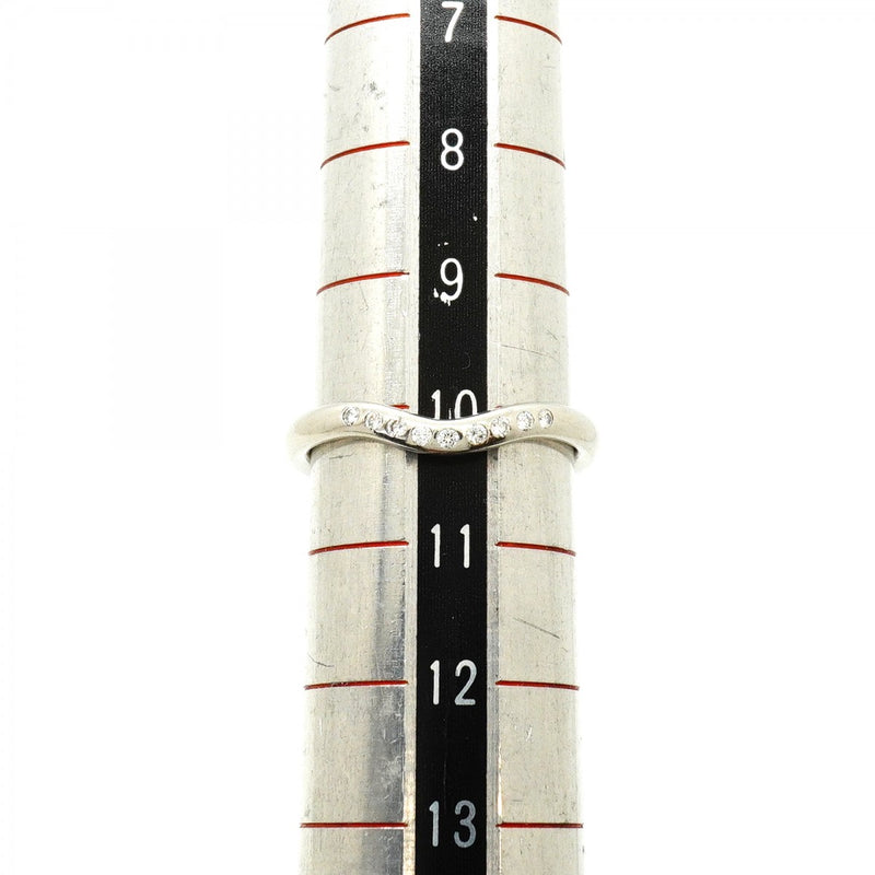【6jfb0430】ティファニー リング カーブドバンド Pt950 プラチナ ダイヤモンド 10号【中古】レディース
