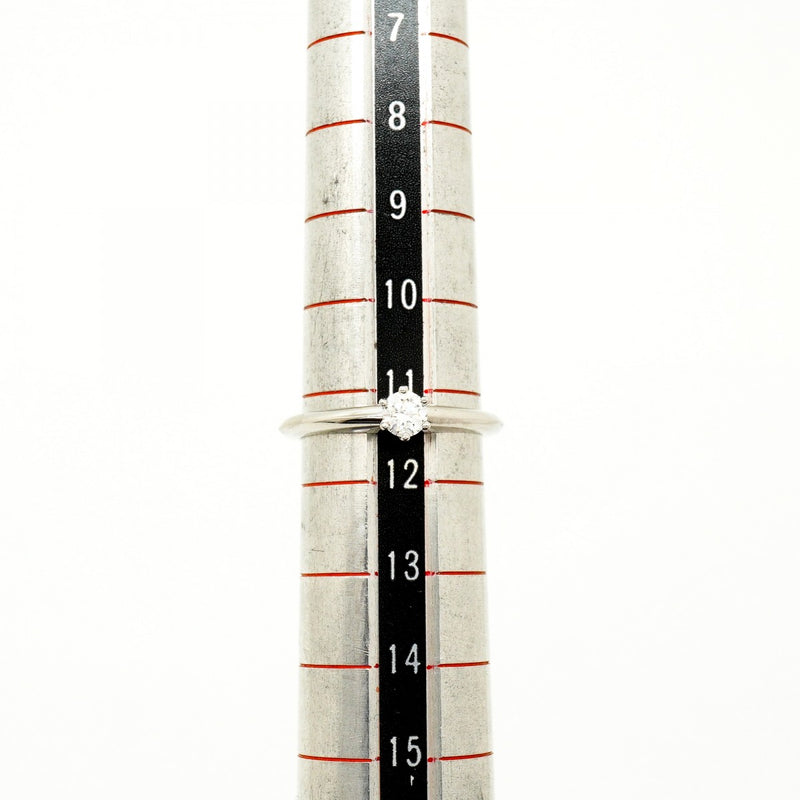 【6jfb0434】ティファニー リング ソリティア 1PD Pt950 プラチナ ダイヤモンド 0.23ct 11号【中古】レディース