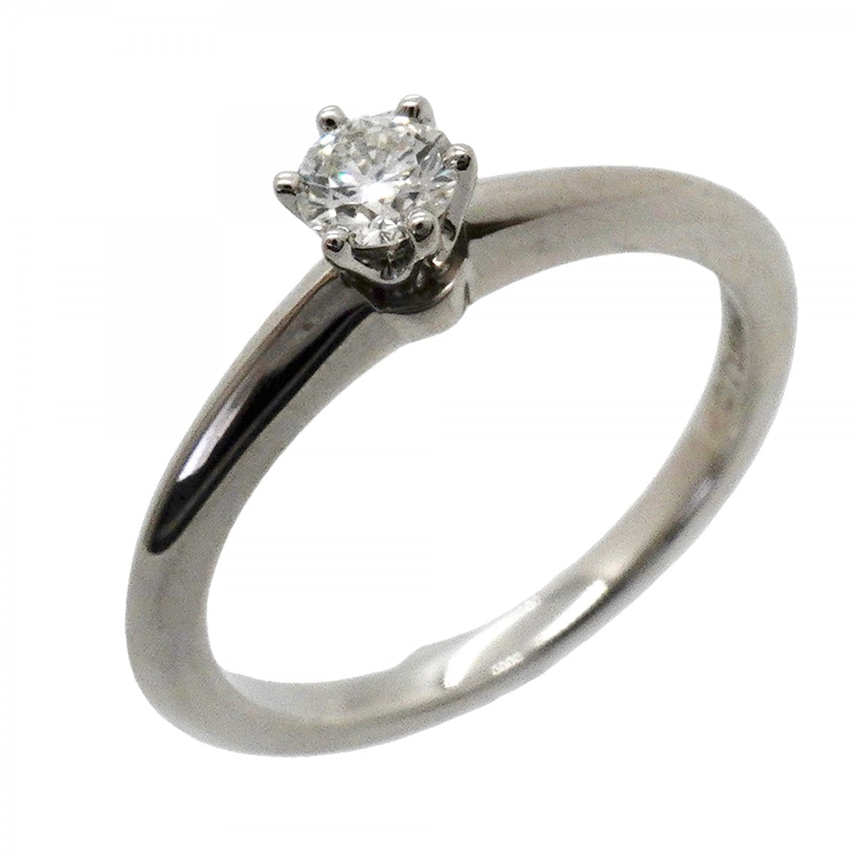 【6jfb0434】ティファニー リング ソリティア 1PD Pt950 プラチナ ダイヤモンド 0.23ct 11号【中古】レディース