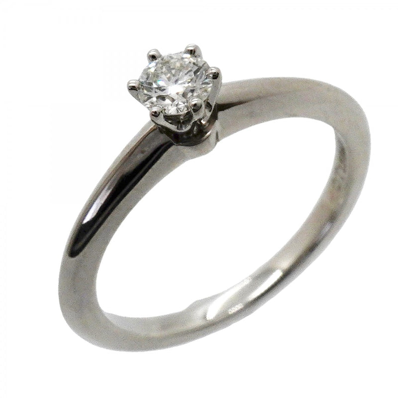 【6jfb0434】ティファニー リング ソリティア 1PD Pt950 プラチナ ダイヤモンド 0.23ct 11号【中古】レディース