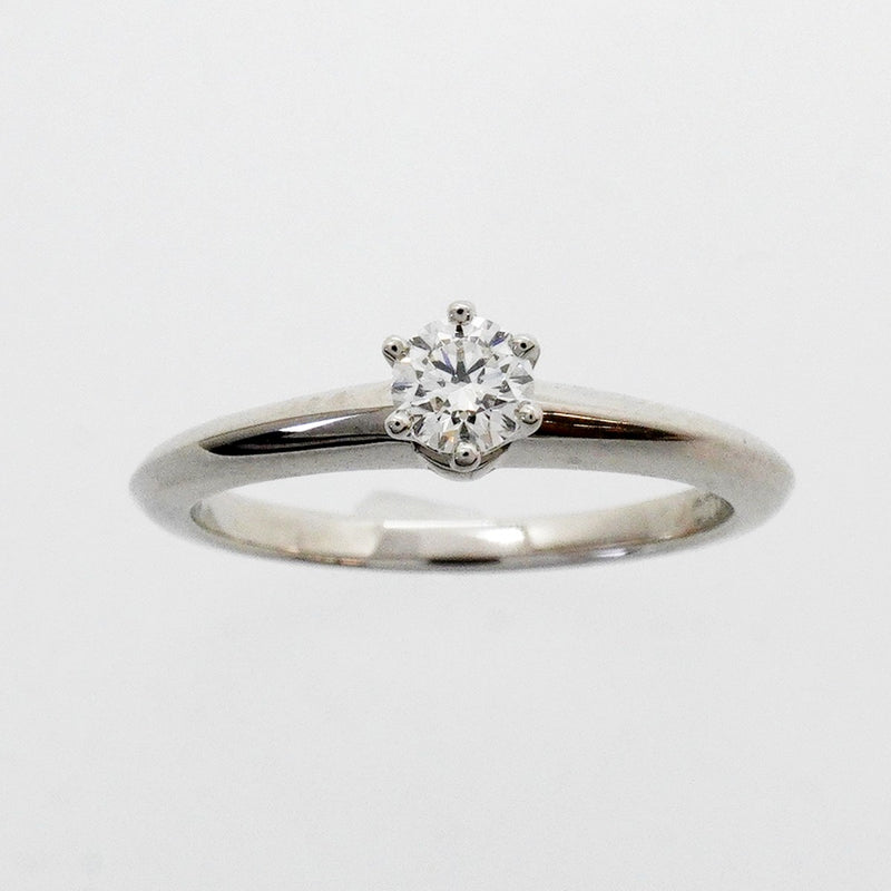【6jfb0434】ティファニー リング ソリティア 1PD Pt950 プラチナ ダイヤモンド 0.23ct 11号【中古】レディース