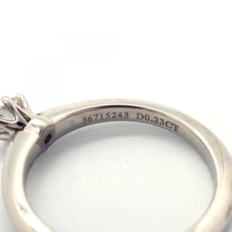 【6jfb0434】ティファニー リング ソリティア 1PD Pt950 プラチナ ダイヤモンド 0.23ct 11号【中古】レディース