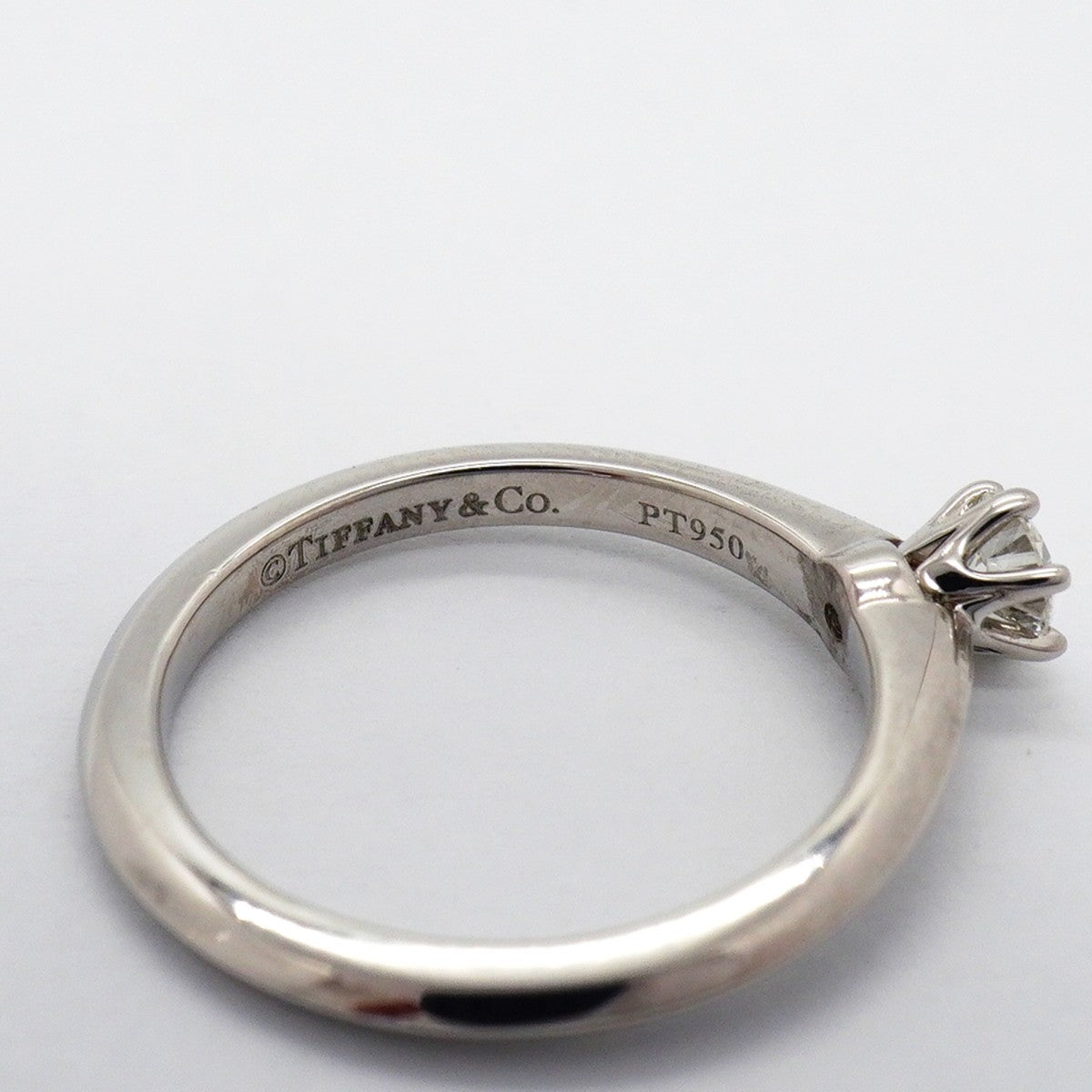 【6jfb0434】ティファニー リング ソリティア 1PD Pt950 プラチナ ダイヤモンド 0.23ct 11号【中古】レディース