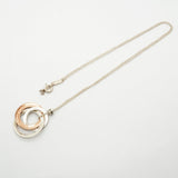 【6jfb0441】ティファニー ネックレス 1837/インターロッキング シルバー925 ルベドメタル【中古】レディース