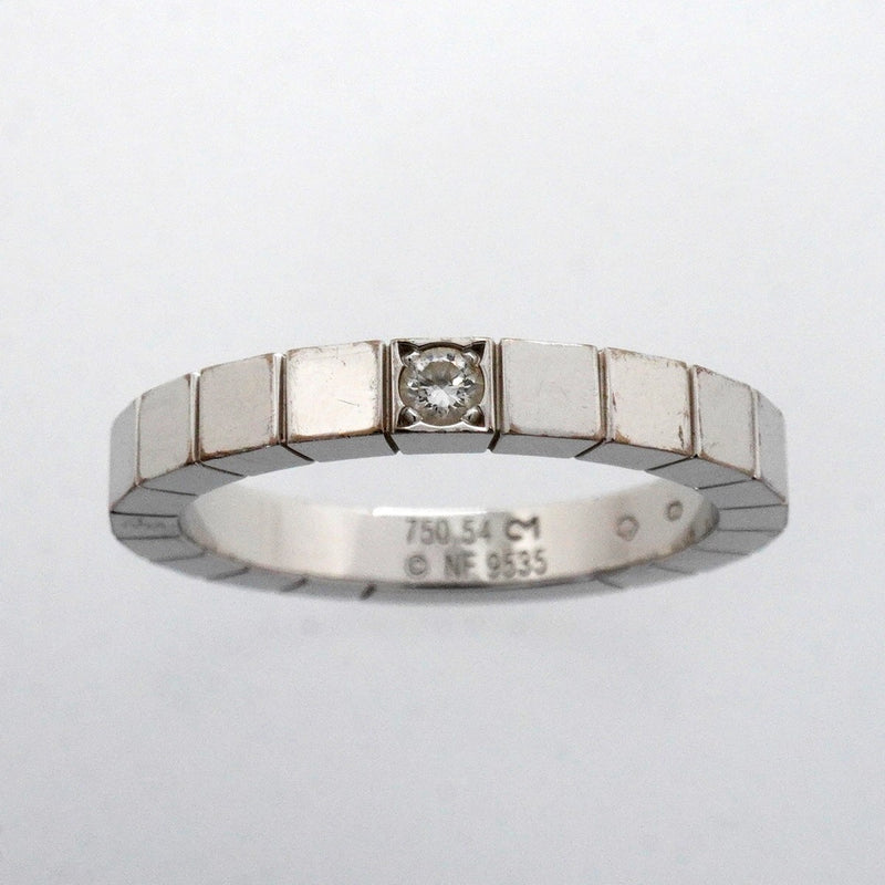【6jfb0446】カルティエ リング ラニエール 1PD K18WG ホワイトゴールド ダイヤモンド ＃54【中古】レディース