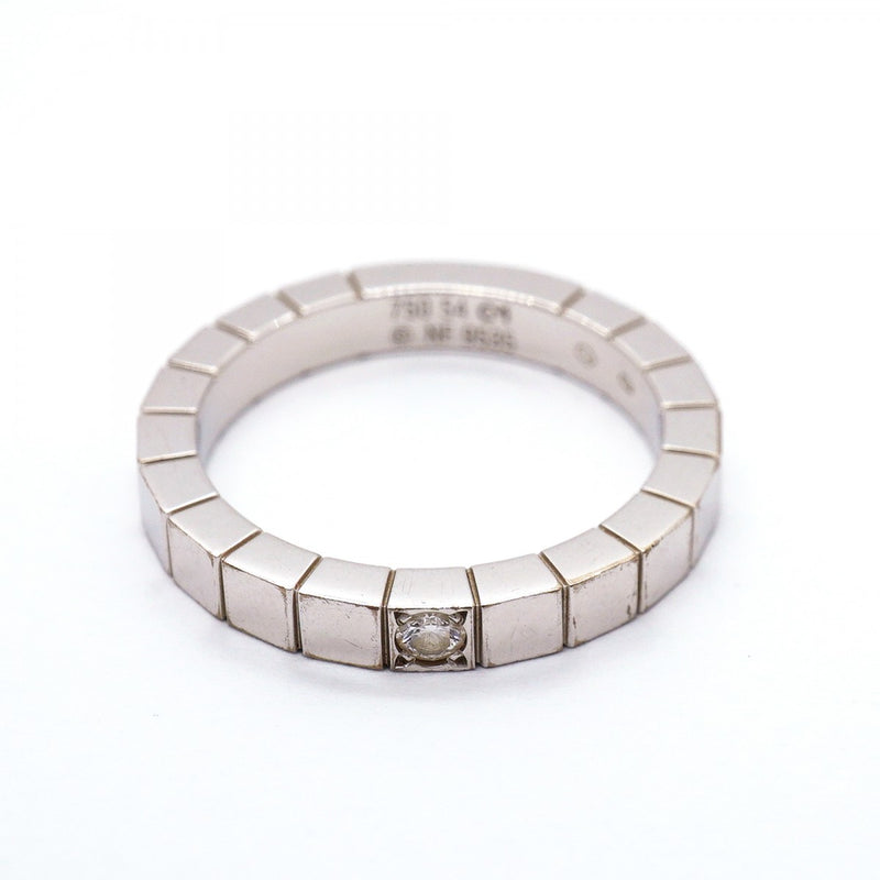 【6jfb0446】カルティエ リング ラニエール 1PD K18WG ホワイトゴールド ダイヤモンド ＃54【中古】レディース