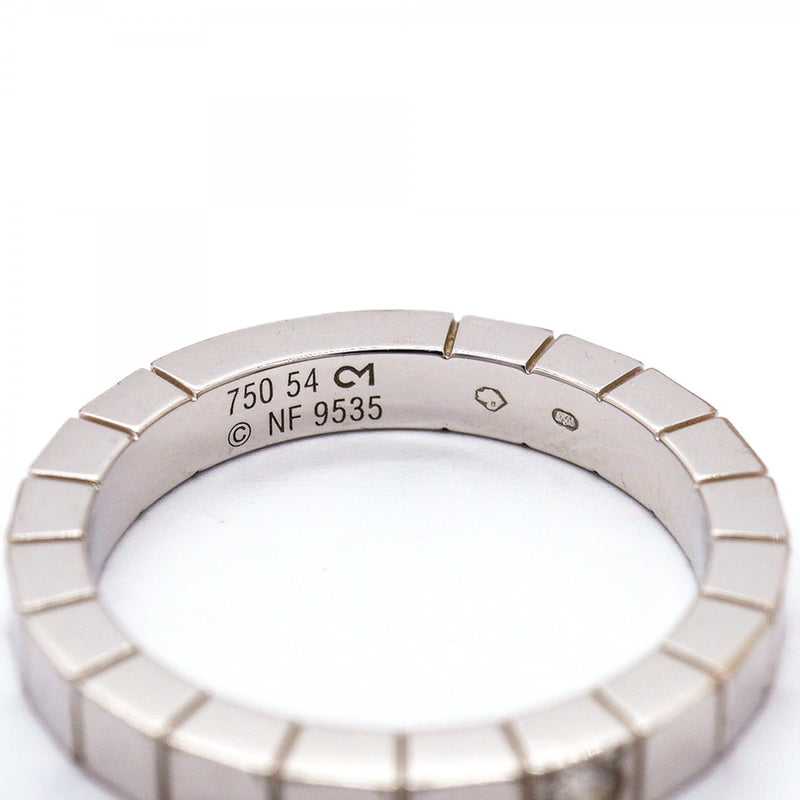 【6jfb0446】カルティエ リング ラニエール 1PD K18WG ホワイトゴールド ダイヤモンド ＃54【中古】レディース
