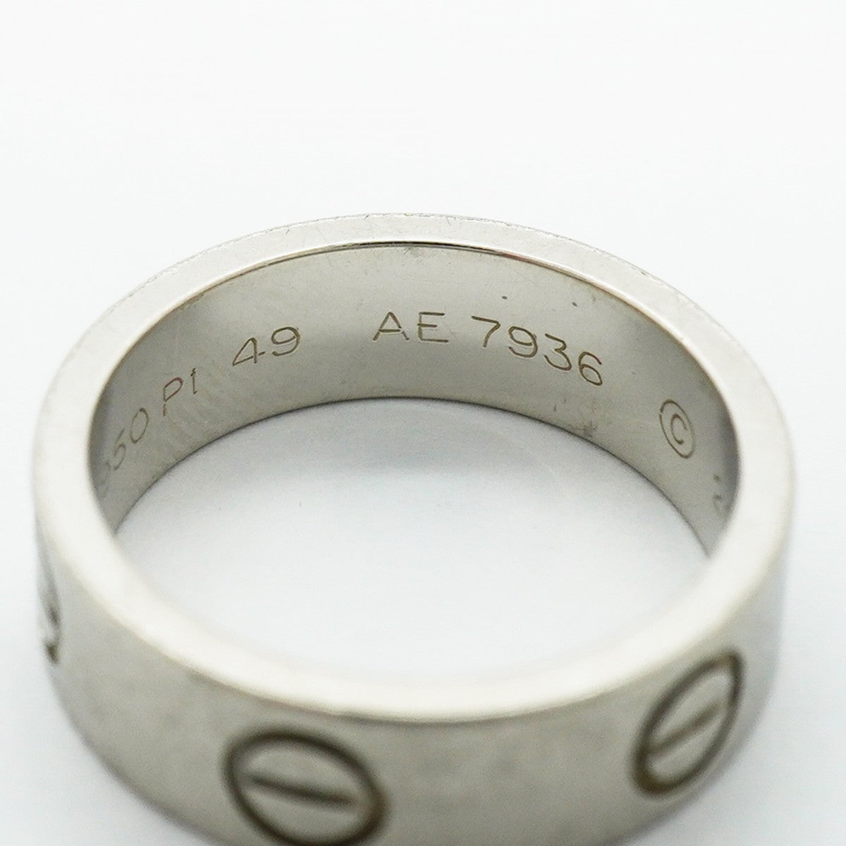 【6jfb0456】カルティエ リング ラブ Pt950 プラチナ ＃49【中古】レディース