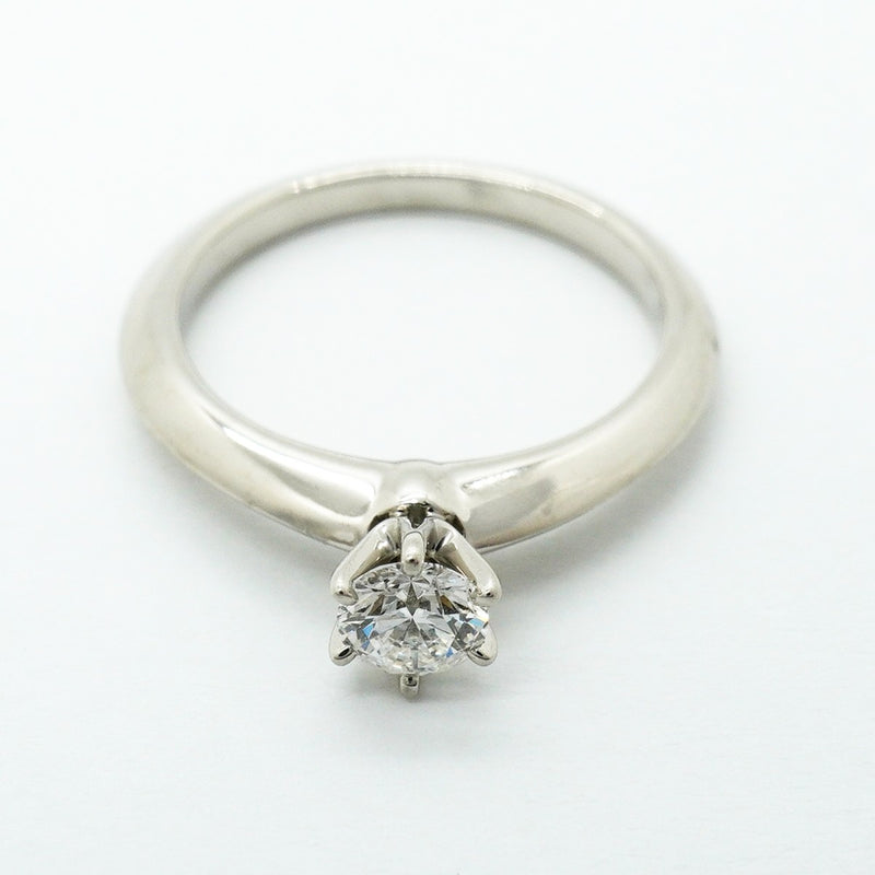 【6jfb0458】ティファニー リング ソリティア 1PD Pt950 プラチナ ダイヤモンド 0.26ct 5.5号【中古】レディース