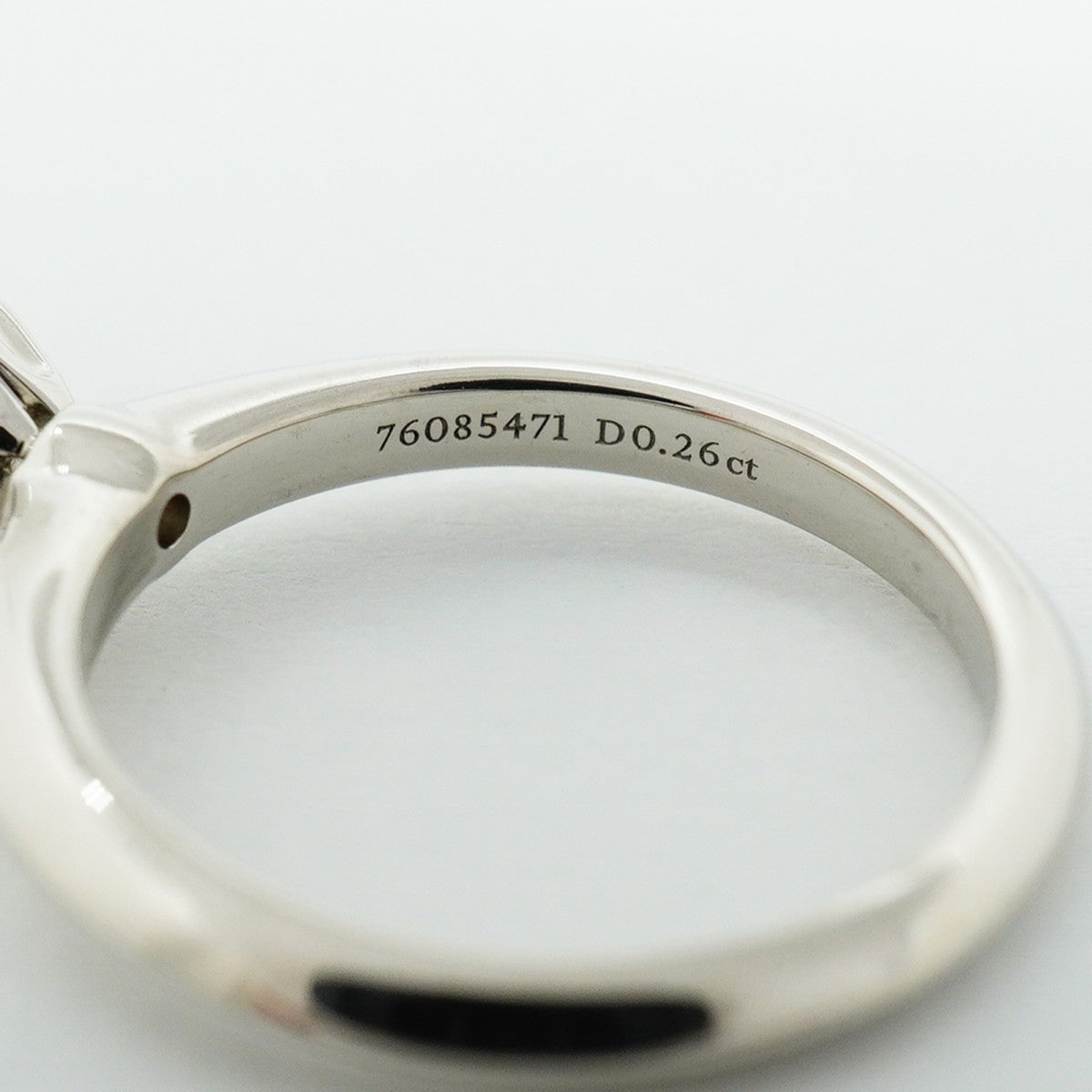 【6jfb0458】ティファニー リング ソリティア 1PD Pt950 プラチナ ダイヤモンド 0.26ct 5.5号【中古】レディース