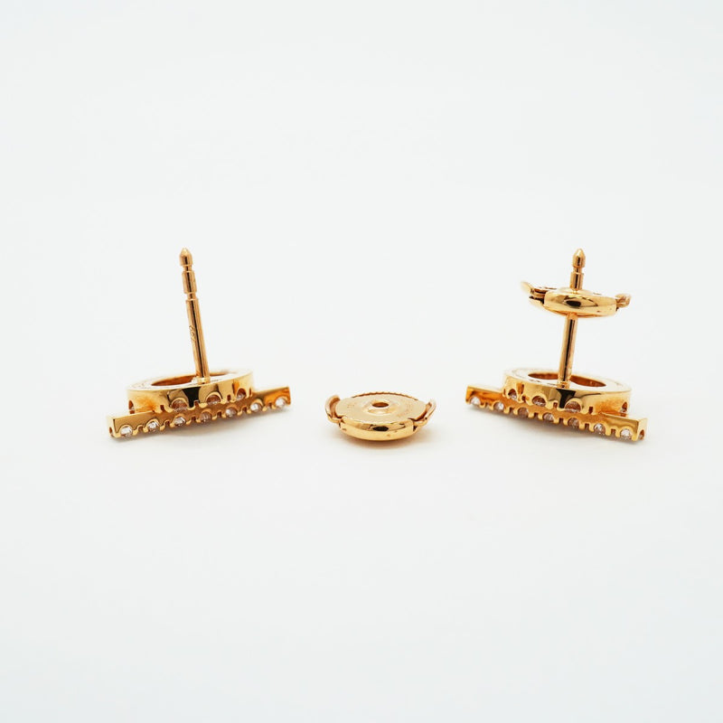 【6jfb0460】エルメス ピアス フィネス K18PG ピンクゴールド ダイヤモンド【中古】レディース