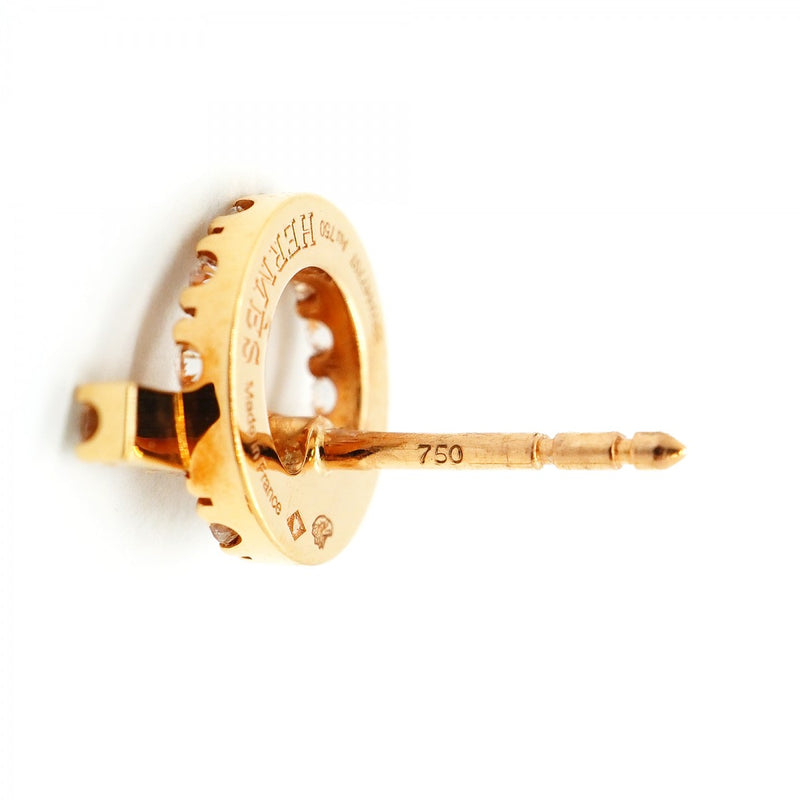 【6jfb0460】エルメス ピアス フィネス K18PG ピンクゴールド ダイヤモンド【中古】レディース