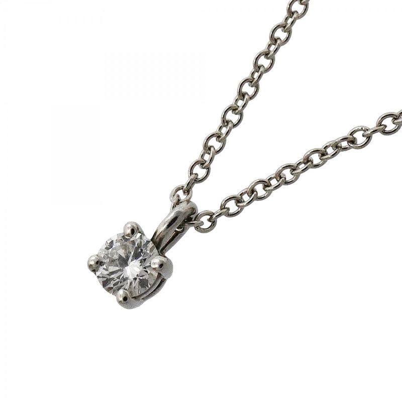 【6jfb0462】ティファニー ネックレス ソリティア 1PD Pt950 プラチナ ダイヤモンド【中古】レディース