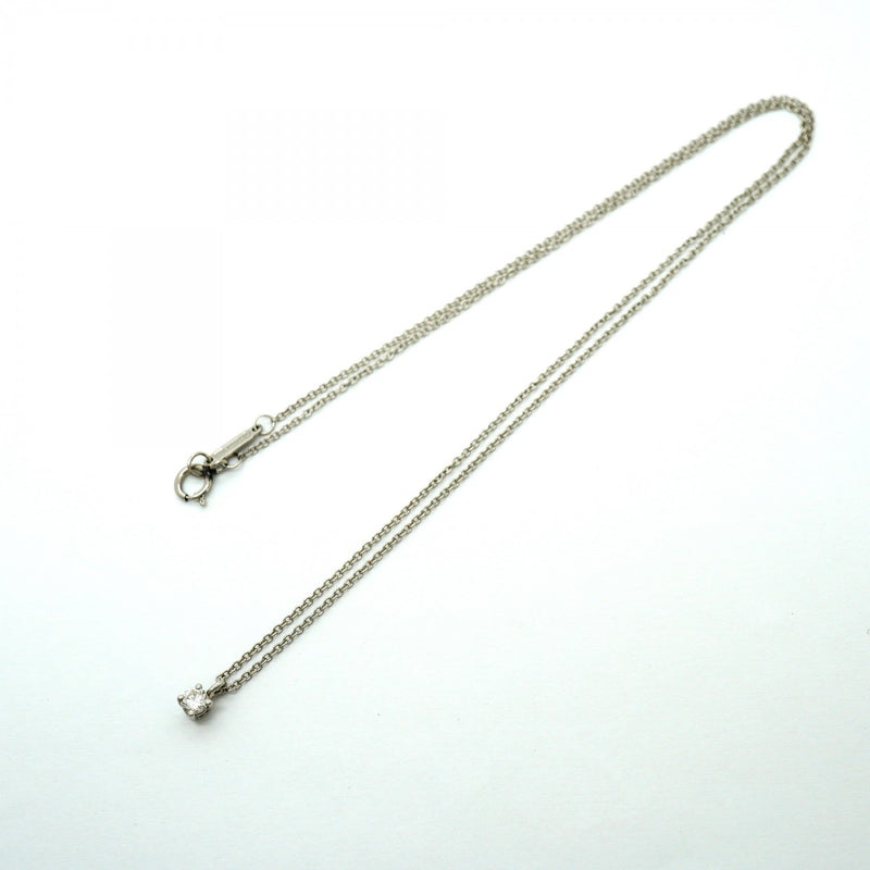 【6jfb0462】ティファニー ネックレス ソリティア 1PD Pt950 プラチナ ダイヤモンド【中古】レディース