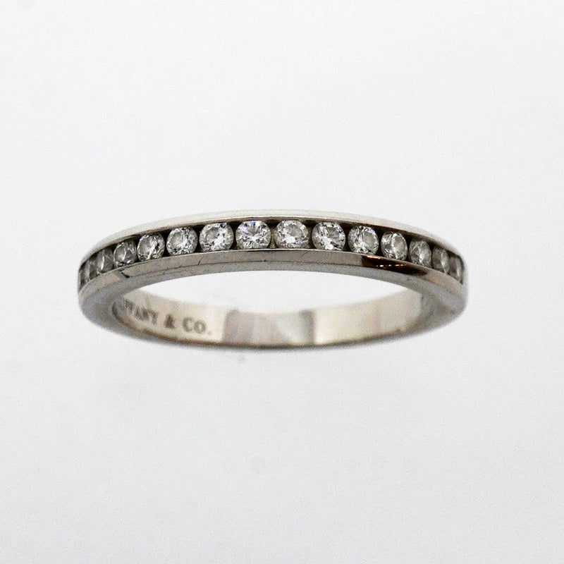 【6jfb0467】ティファニー リング チャネルセッティング Pt950 プラチナ ダイヤモンド 11.5号【中古】レディース