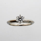 【6jfb0468】ティファニー リング ソリティア 1PD Pt950 プラチナ ダイヤモンド 0.41ct 8号【中古】レディース